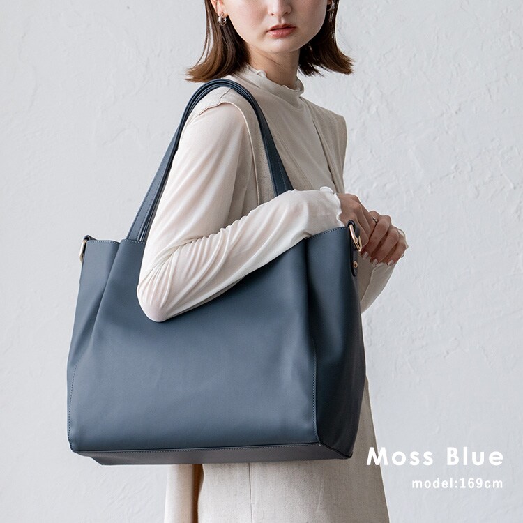 ナイロンバッグ付き2wayトートバッグ【aroco/アロコ