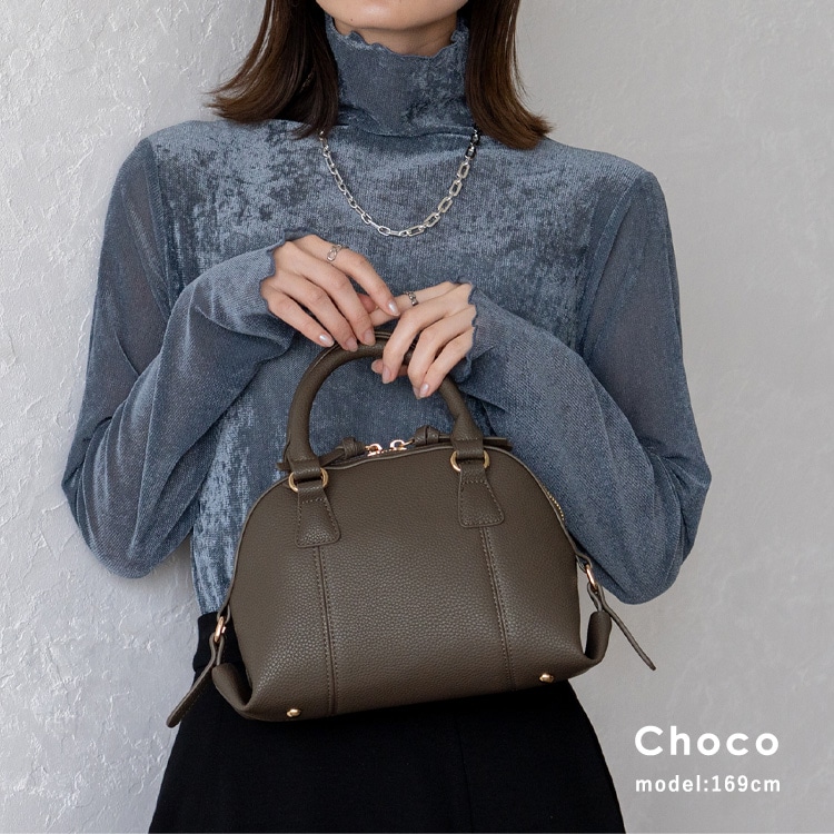 ラウンドファスナー2wayミニバッグ【aroco/アロコ】 | ヴィータ