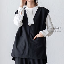 Vネックプルオーバーベスト【aroco/アロコ】