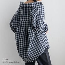 ヴィータフェリーチェ(VitaFelice)のオーバーサイズタータンチェックシャツ【aroco/アロコ】