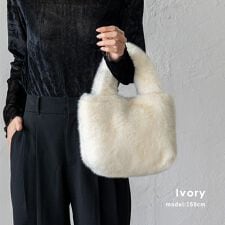 フェイクファースクエアハンドバッグ【aroco/アロコ】