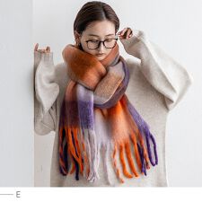 ヴィータフェリーチェ(VitaFelice)のモヘアタッチチェック大判ストール【aroco/アロコ】