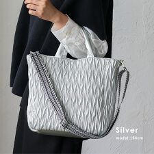 V字キルティング2wayトートバッグ【aroco/アロコ】