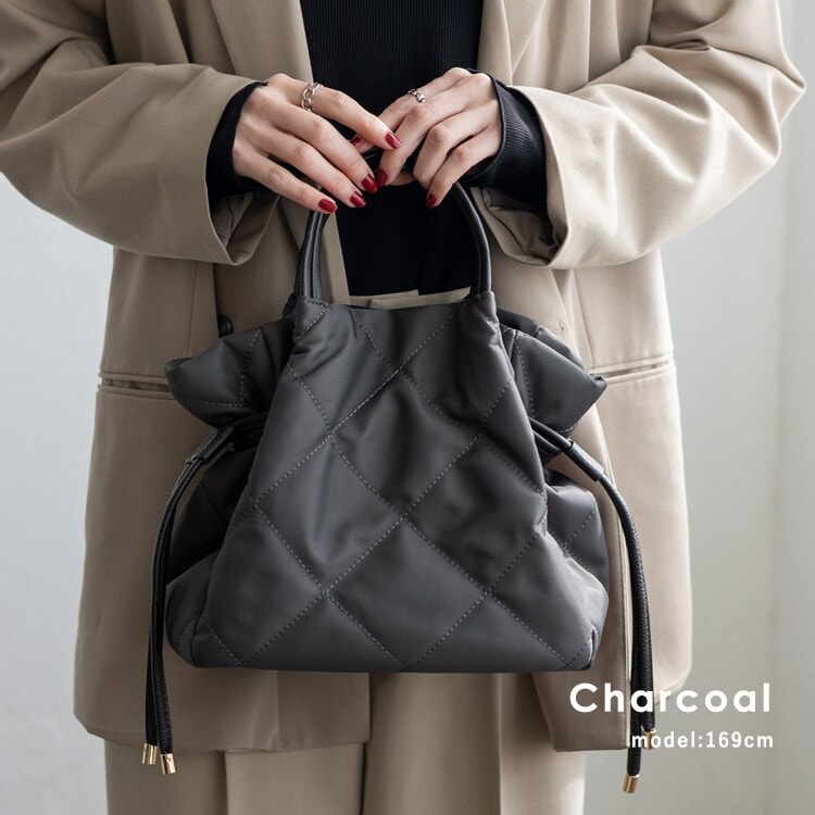 巾着2WAYハンドバッグ【aroco/アロコ】