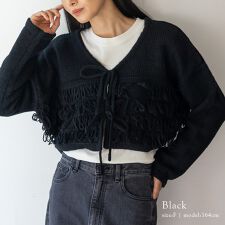 ループ編み2WAYショートニットカーディガン【aroco/アロコ】