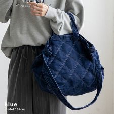 キルティング2wayデニムバッグ 【aroco/アロコ】