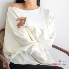 イレギュラーヘムドルマンスリーブトップス 【aroco/アロコ】