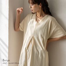 シワ加工マキシワンピース 【aroco/アロコ】