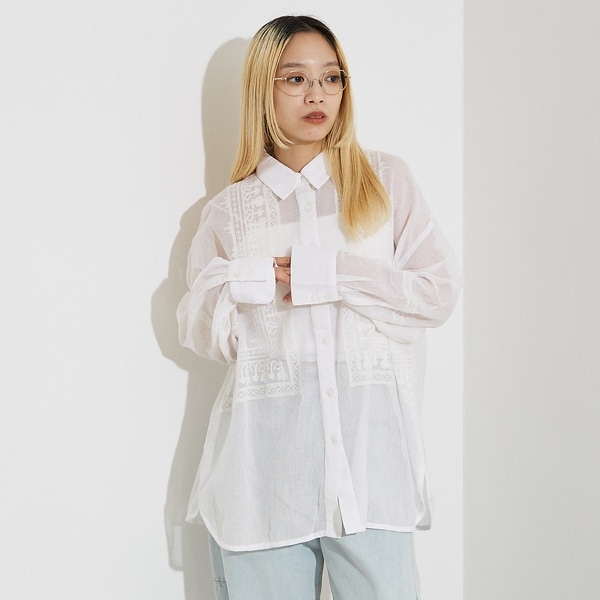 ノミネ（NOMINE）/【WEB限定】コットネット 刺繍シャツ WEB限定】コットネット 刺繍シャツ | ノミネ(NOMINE) | マルイウェブ