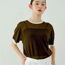 リンガー ニット Tシャツ