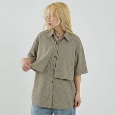 ロングヨーク ハーフスリーブ/半袖 シャツ【予約】