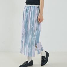 【セットアップ対応】ペイント柄 スリット スカート【予約】