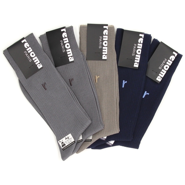 レノマパリス ビジネスソックス5足組 ワンポイント刺繍