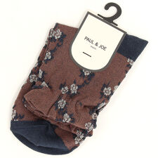 ポール＆ジョー パリス(PAUL&JOE PARIS)のポール＆ジョー ロークルーソックス 逆スパストライプ花柄