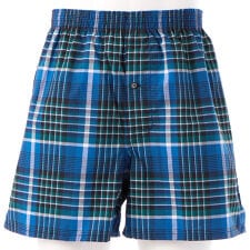 コムサメン チェック柄ストレッチトランクス