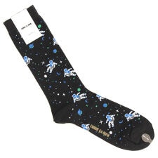 コムサメン ソックス クルー丈宇宙柄