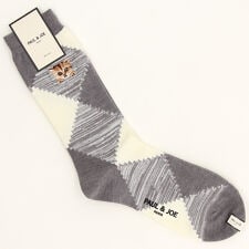 ポール ＆ ジョー クルーソックス アーガイル柄ヌネット刺繍