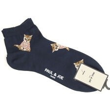 ポール ＆ ジョー  ヌネットボーダーＴ柄 アンクル丈ソックス
