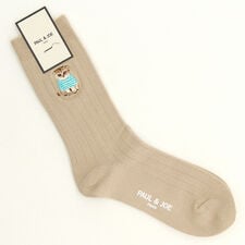 ポール ＆ ジョー  リブヌネット刺繍 Sクルー丈ソックス　 ユニバーサルサイズ
