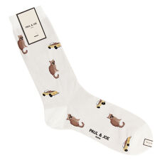 ポール ＆ ジョー  ＣＡＲ＆ＣＡＴ総柄 クルー丈ソックス