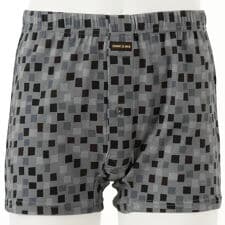 コムサ・メン 強撚フライスブロックチェック柄 ニットトランクス