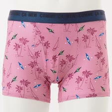 コムサ・メン カヌー総柄プリント ボクサーブリーフ（前開き）