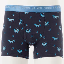 コムサ・メン ワニ柄プリント ボクサーブリーフ（前開き）