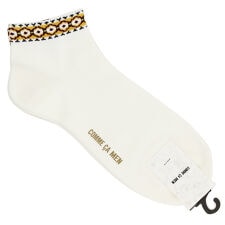 コムサメン トップ幾何柄 アンクル丈ソックス