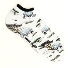 コムサメン 動物柄プリント アンクル丈ソックス