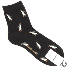 コムサメン ペンギン柄 クルブシ丈ソックス