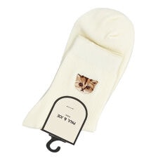 ポール ＆ ジョー リブヌネット刺繍 ロークル丈ソックス