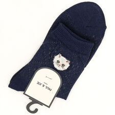 ポール ＆ ジョー ルミー風ダイヤ柄ジプシー刺繍 ロークル丈ソックス