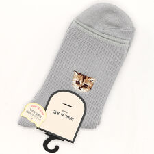 ポール ＆ ジョー リブラメヌネット刺繍 ロークル丈ソックス