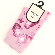 ポール ＆ ジョー 壁紙風猫プリント Ｓクルー丈ソックス