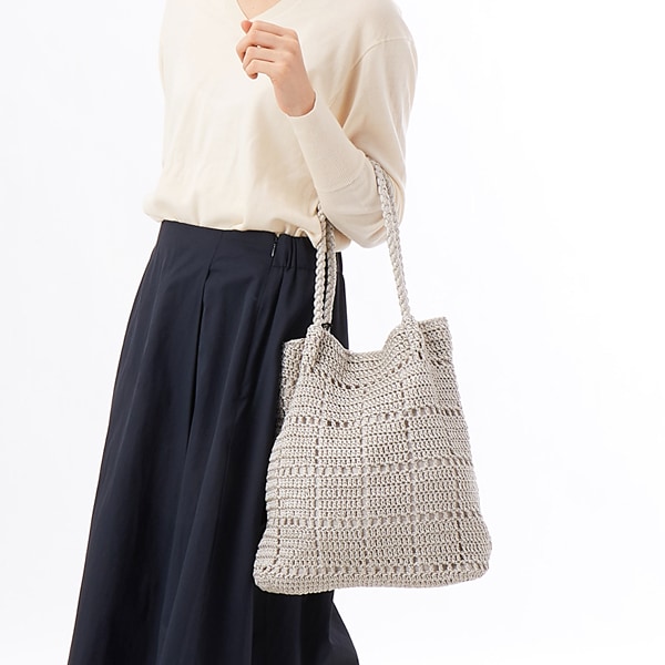 Cachellie カシェリエ　トートバッグ Cachellie/カシェリエ 柄編み メタリック トートバッグ 通販