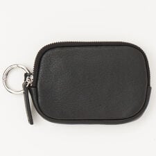 LEATHER ROUND SQUARE POUCH / M