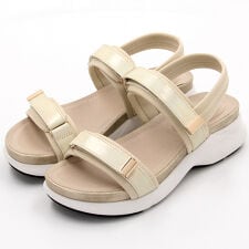 メタルパーツダブルベルトスポーツサンダル