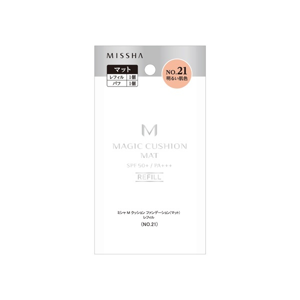 MISSHA 【2022春夏新色】 ミシャ M クッションファンデーション 韓国コスメ NO.21 マット 開店祝い レフィル