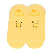 ポケモン ピカチュウ ハマグリパイル ルームソックス ワンポイント 足底滑り止め付き レディース