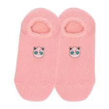 ポケモン プリン ハマグリパイル ルームソックス ワンポイント 足底滑り止め付き  レディース