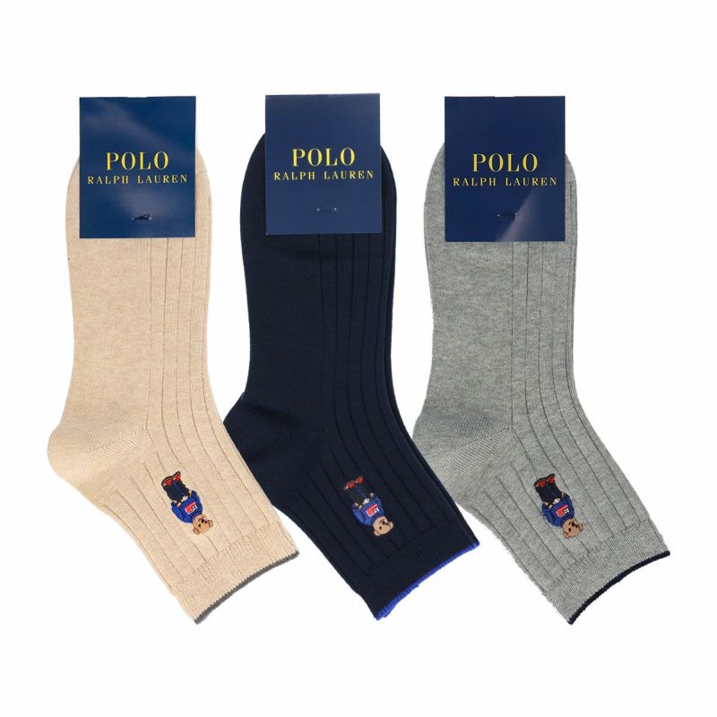 POLO RALPH LAUREN メンズ ポロベア ショートソックス 2022-104 | ポロ