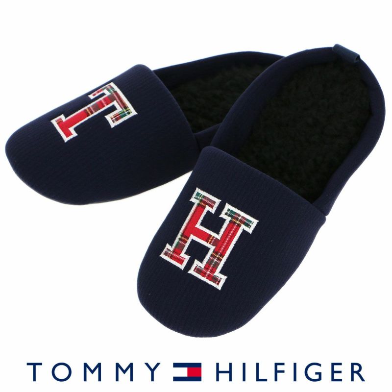 TOMMY HILFIGER メンズ 日本製 THアップリケ ルームシューズ 02554801