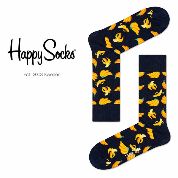 Happy Socks BANANA クルーソックス 10201013 | ハッピーソックス