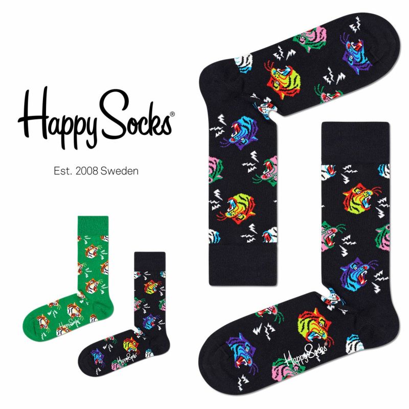 Happy Socks TIGER クルーソックス 10211014 | ハッピーソックス(Happy