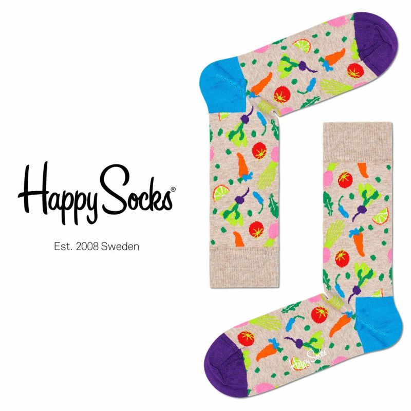 Happy Socks VEGGIE クルーソックス 10211023 | ハッピーソックス