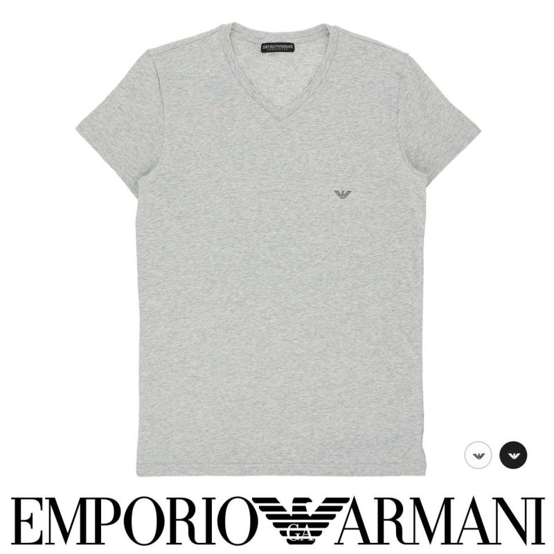 EMPORIO ARMANI STRETCH COTTON V NECK T-SHIRT 半袖 | エンポリオ
