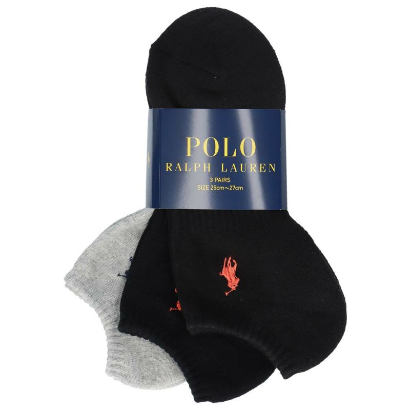 POLO RALPH LAUREN 3足組 メンズ アーチサポート スニーカー丈ソックス