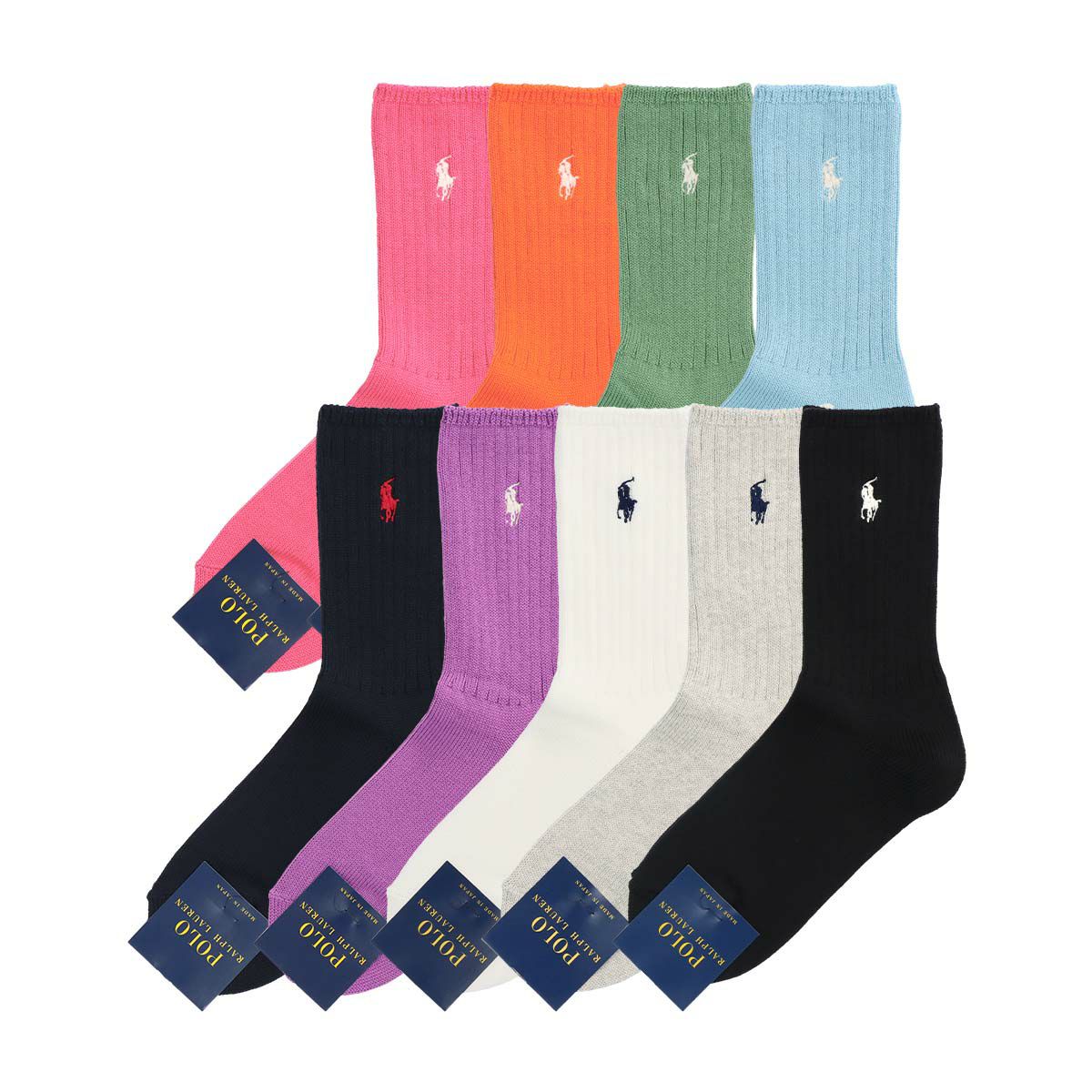 POLO RALPH LAUREN 日本製 レディース ローゲージ クルー&ハイソックス