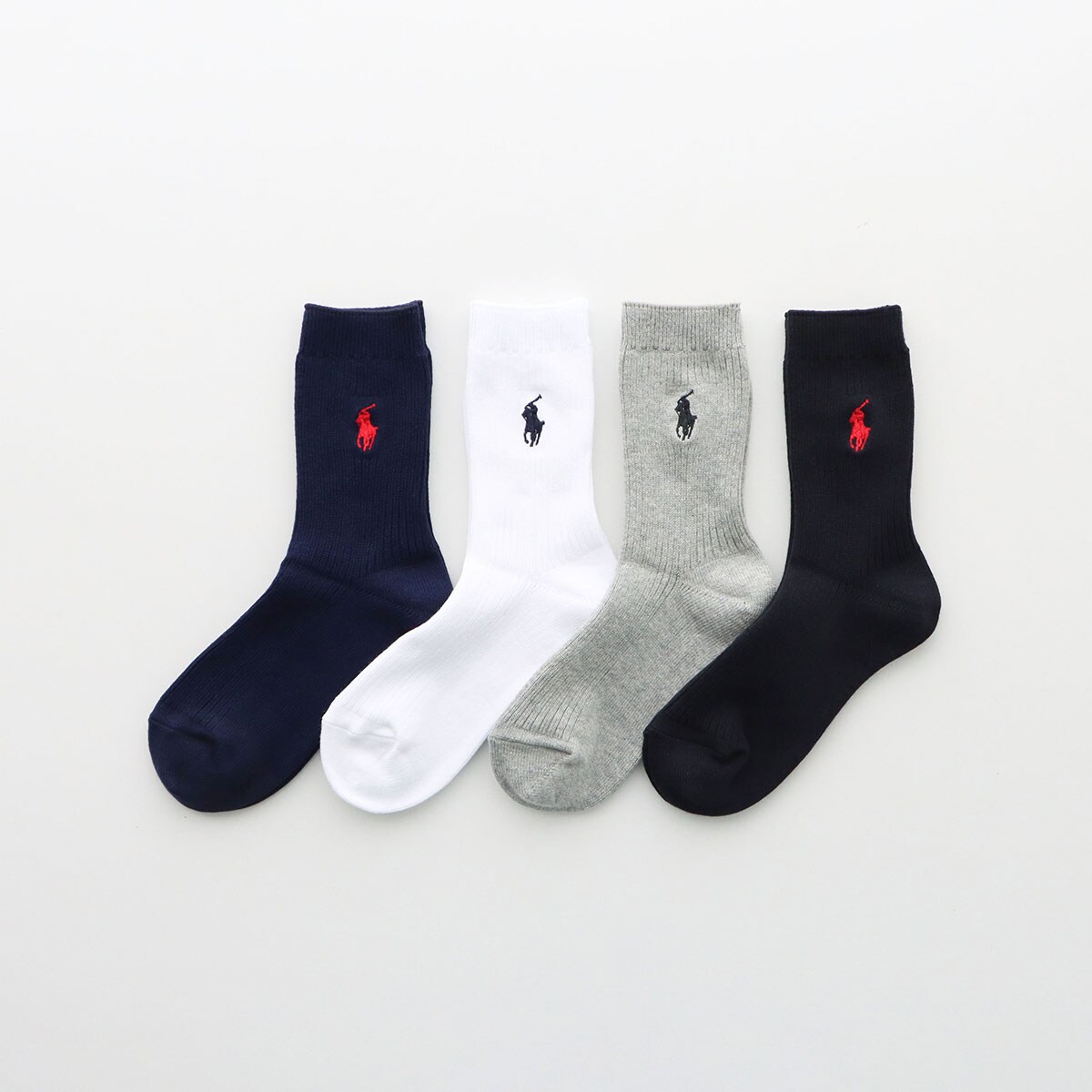 POLO RALPH LAUREN キッズ マルチPP刺繍 リブハイソックス