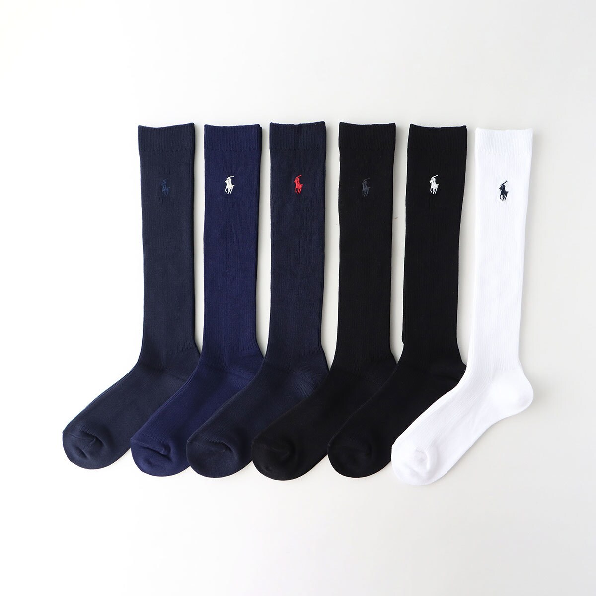 POLO RALPH LAUREN スクールソックス【36cm丈】ワンポイント刺繍（片面